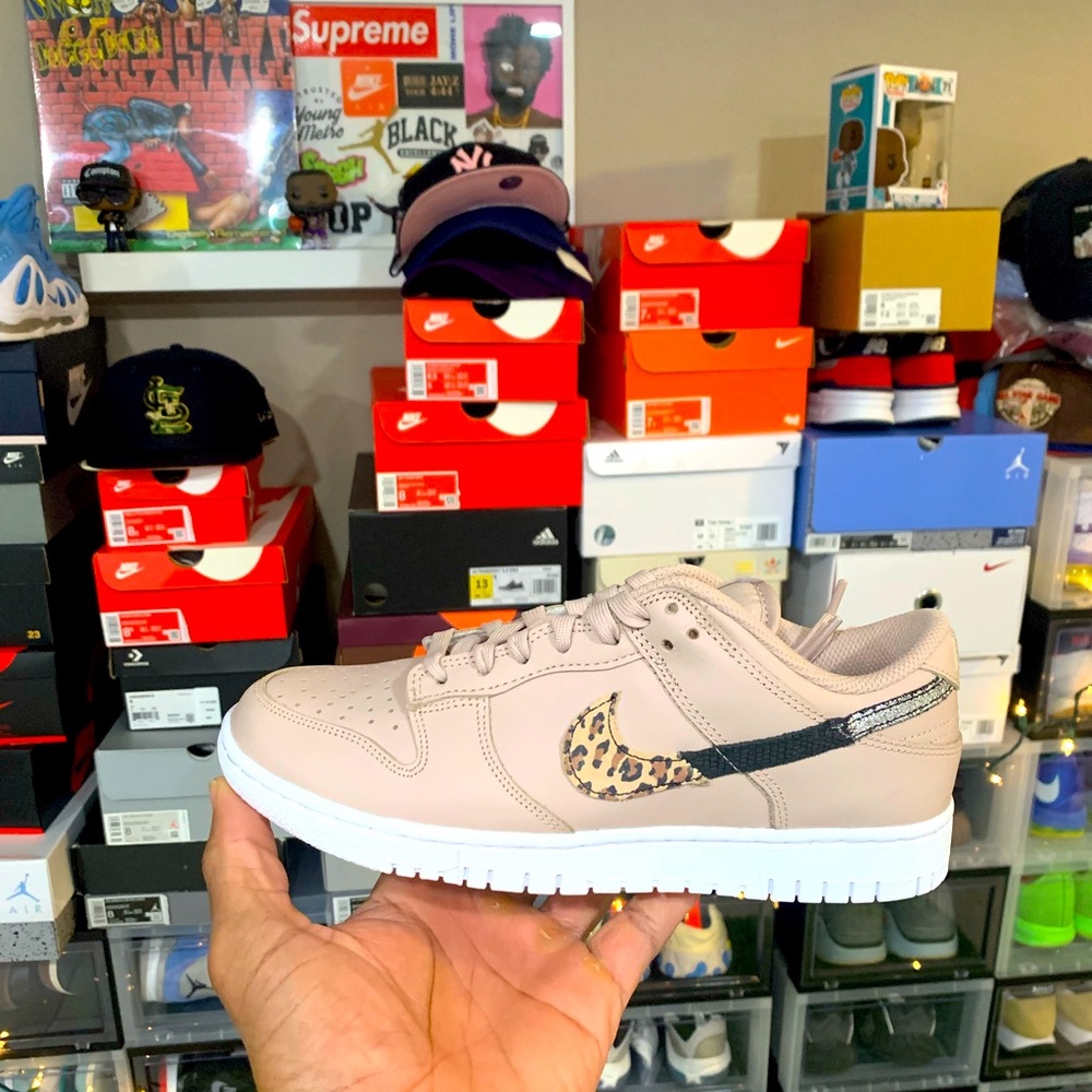 Nike dunk classic with animal print